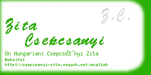 zita csepcsanyi business card